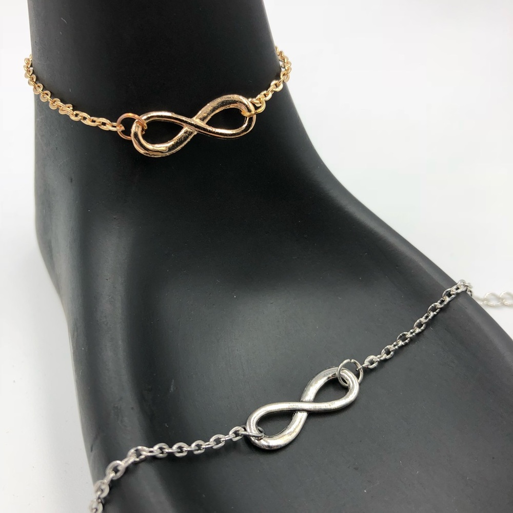 Infinity Bracelet NWT Silver or Gold Tone - Picture 3 of 4